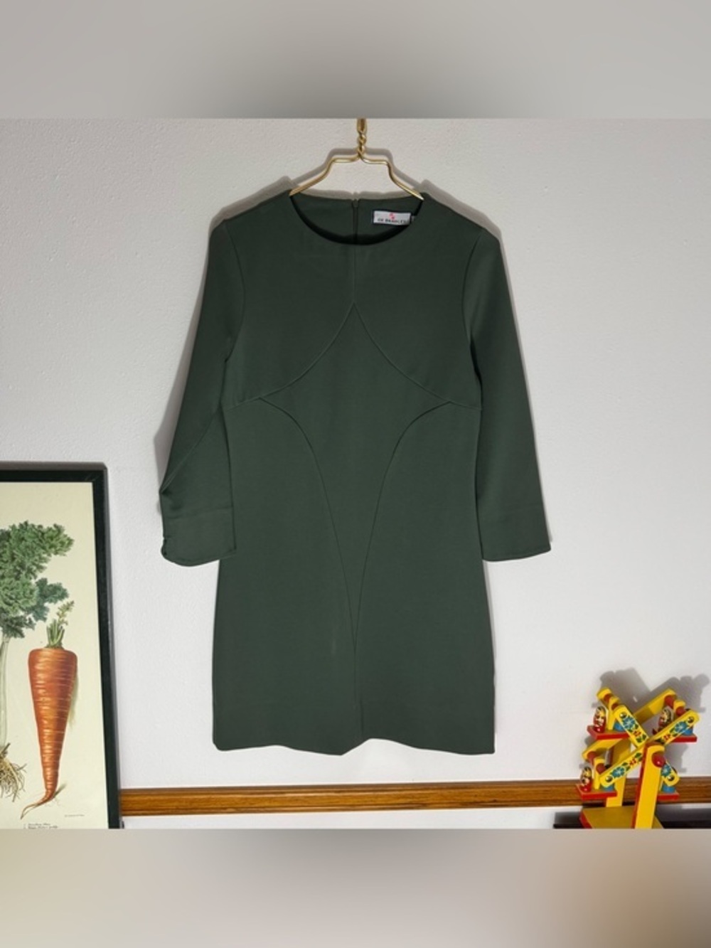 CK Bradley olive green diamond dress size Medium